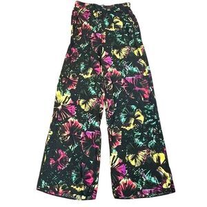 New! NWT BCBG Maxazria Multicolored Floral Wide Leg Pants Small